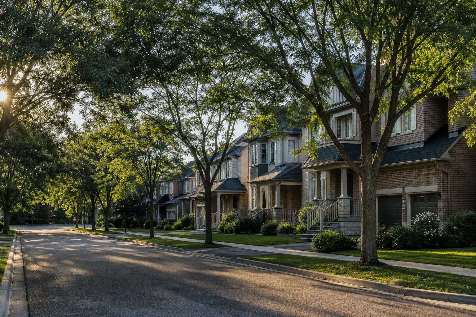Existing Preserve community streetscape in Oakville illustrating resale context for Preserve North prices